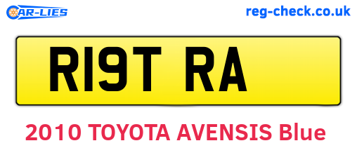 R19TRA are the vehicle registration plates.