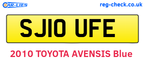 SJ10UFE are the vehicle registration plates.