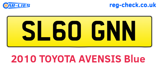 SL60GNN are the vehicle registration plates.