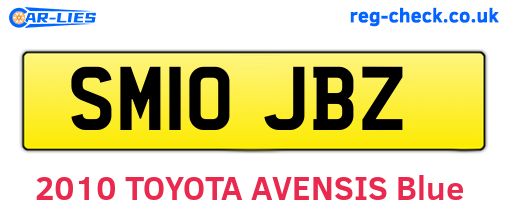 SM10JBZ are the vehicle registration plates.