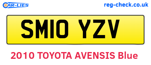 SM10YZV are the vehicle registration plates.