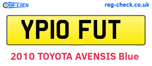 YP10FUT are the vehicle registration plates.