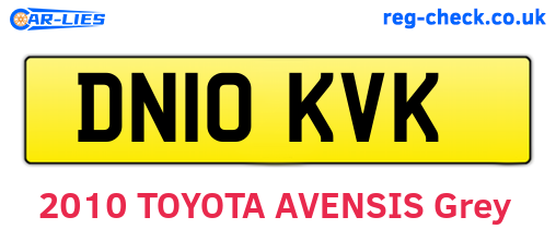 DN10KVK are the vehicle registration plates.