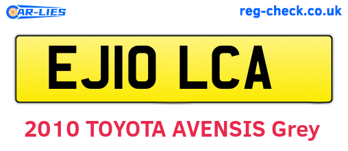 EJ10LCA are the vehicle registration plates.