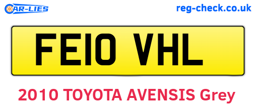 FE10VHL are the vehicle registration plates.