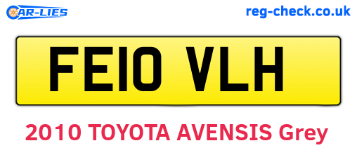 FE10VLH are the vehicle registration plates.