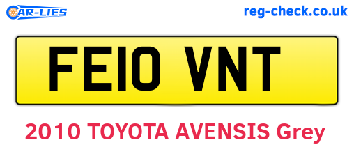 FE10VNT are the vehicle registration plates.