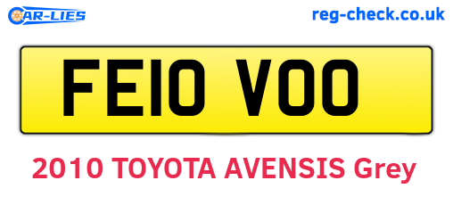 FE10VOO are the vehicle registration plates.