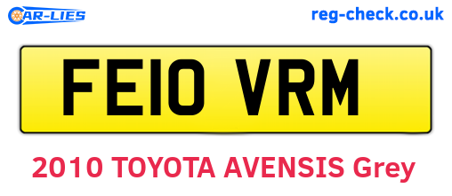 FE10VRM are the vehicle registration plates.