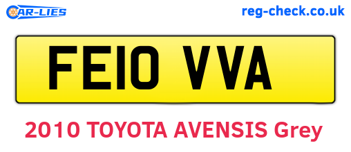 FE10VVA are the vehicle registration plates.
