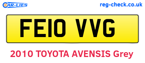 FE10VVG are the vehicle registration plates.