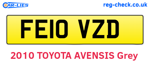 FE10VZD are the vehicle registration plates.