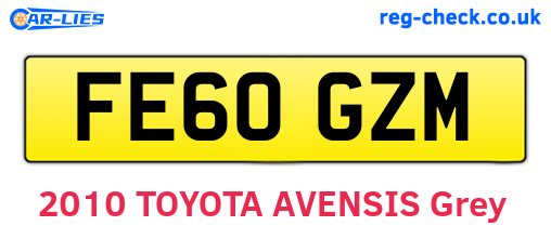 FE60GZM are the vehicle registration plates.