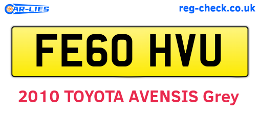 FE60HVU are the vehicle registration plates.