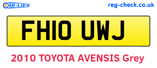 FH10UWJ are the vehicle registration plates.