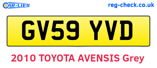 GV59YVD are the vehicle registration plates.