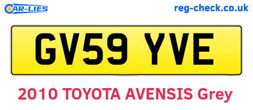 GV59YVE are the vehicle registration plates.