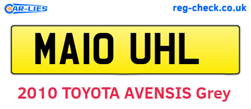 MA10UHL are the vehicle registration plates.