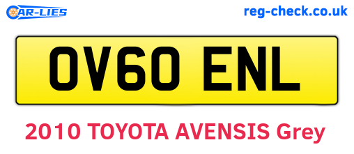 OV60ENL are the vehicle registration plates.