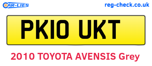 PK10UKT are the vehicle registration plates.