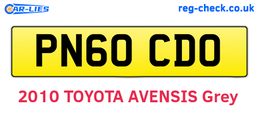 PN60CDO are the vehicle registration plates.