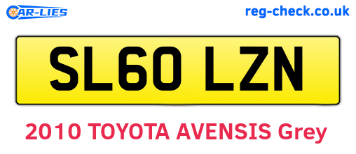 SL60LZN are the vehicle registration plates.