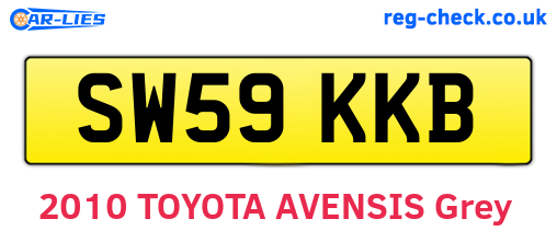 SW59KKB are the vehicle registration plates.