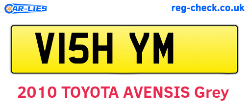 V15HYM are the vehicle registration plates.