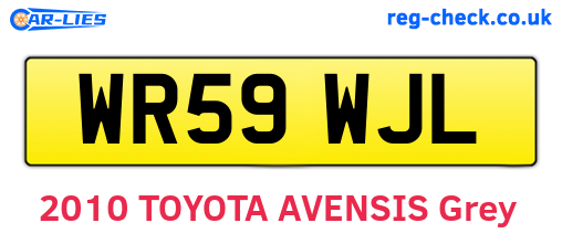 WR59WJL are the vehicle registration plates.