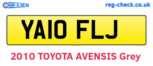 YA10FLJ are the vehicle registration plates.