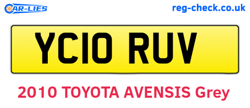 YC10RUV are the vehicle registration plates.