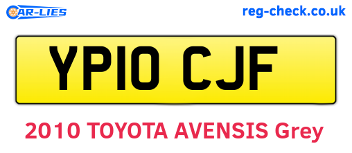 YP10CJF are the vehicle registration plates.