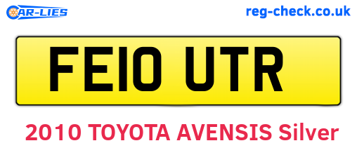 FE10UTR are the vehicle registration plates.