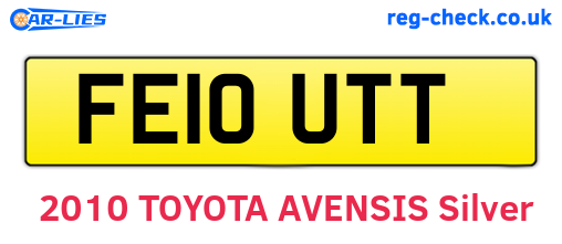 FE10UTT are the vehicle registration plates.