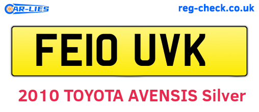 FE10UVK are the vehicle registration plates.
