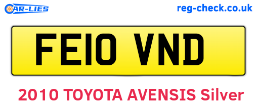 FE10VND are the vehicle registration plates.