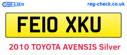 FE10XKU are the vehicle registration plates.