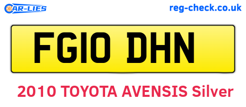 FG10DHN are the vehicle registration plates.