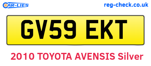 GV59EKT are the vehicle registration plates.