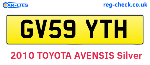 GV59YTH are the vehicle registration plates.