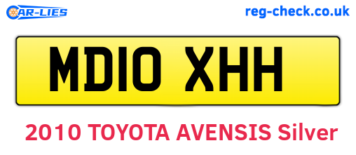 MD10XHH are the vehicle registration plates.