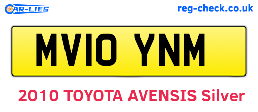 MV10YNM are the vehicle registration plates.