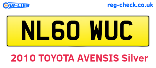 NL60WUC are the vehicle registration plates.