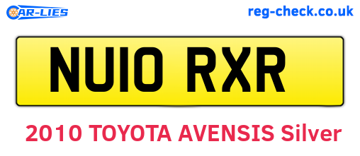 NU10RXR are the vehicle registration plates.