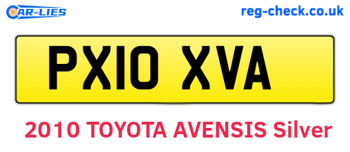 PX10XVA are the vehicle registration plates.