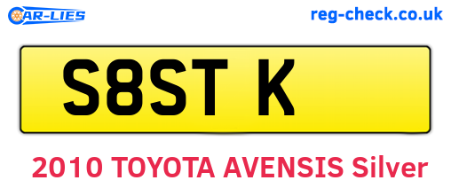 S8STK are the vehicle registration plates.