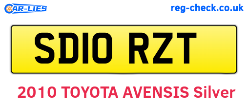 SD10RZT are the vehicle registration plates.