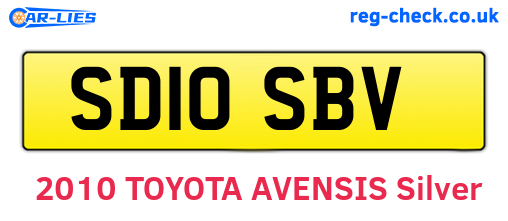 SD10SBV are the vehicle registration plates.