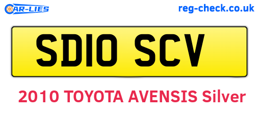 SD10SCV are the vehicle registration plates.