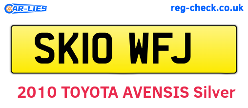 SK10WFJ are the vehicle registration plates.